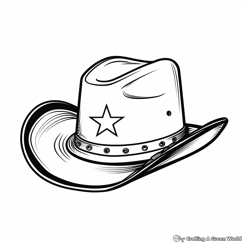 Cowboy hat coloring pages