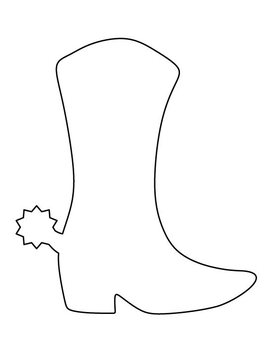 Printable cowboy boot template cowboy crafts rodeo crafts wild west crafts