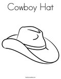 Cowboy hat coloring page