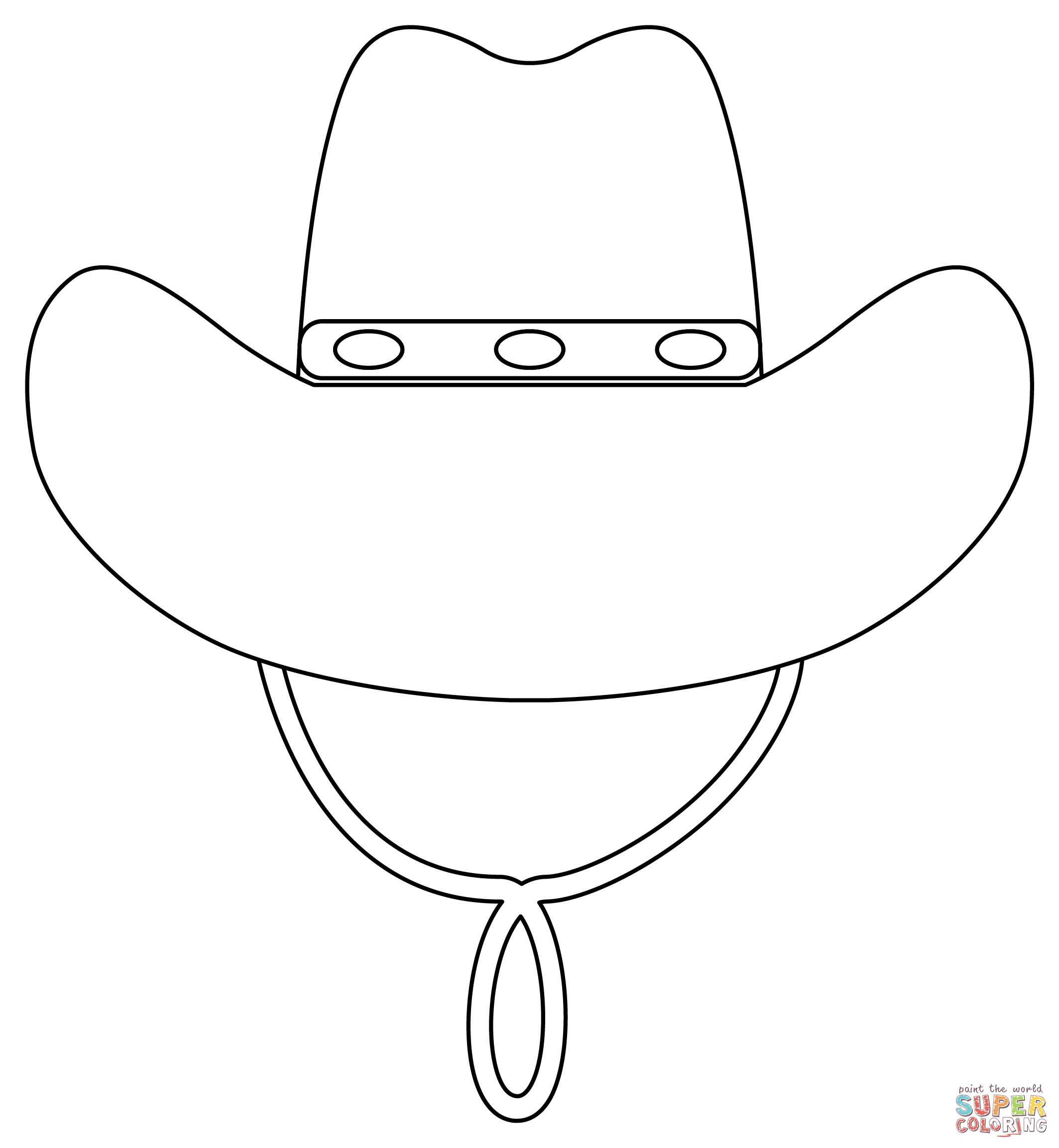 Cowboy hat coloring page free printable coloring pages