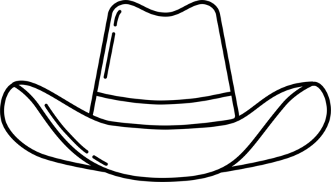 Cowboy hat coloring page free printable coloring pages