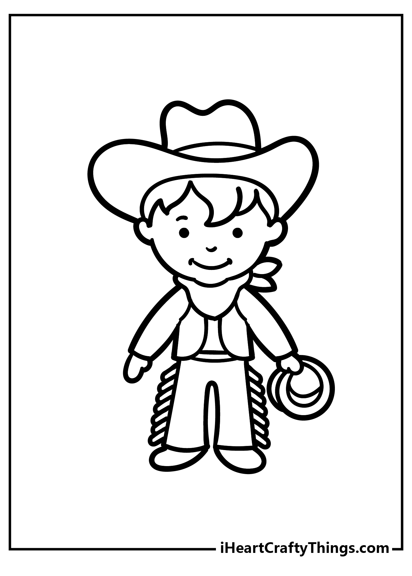 Cowboy coloring pages free printables