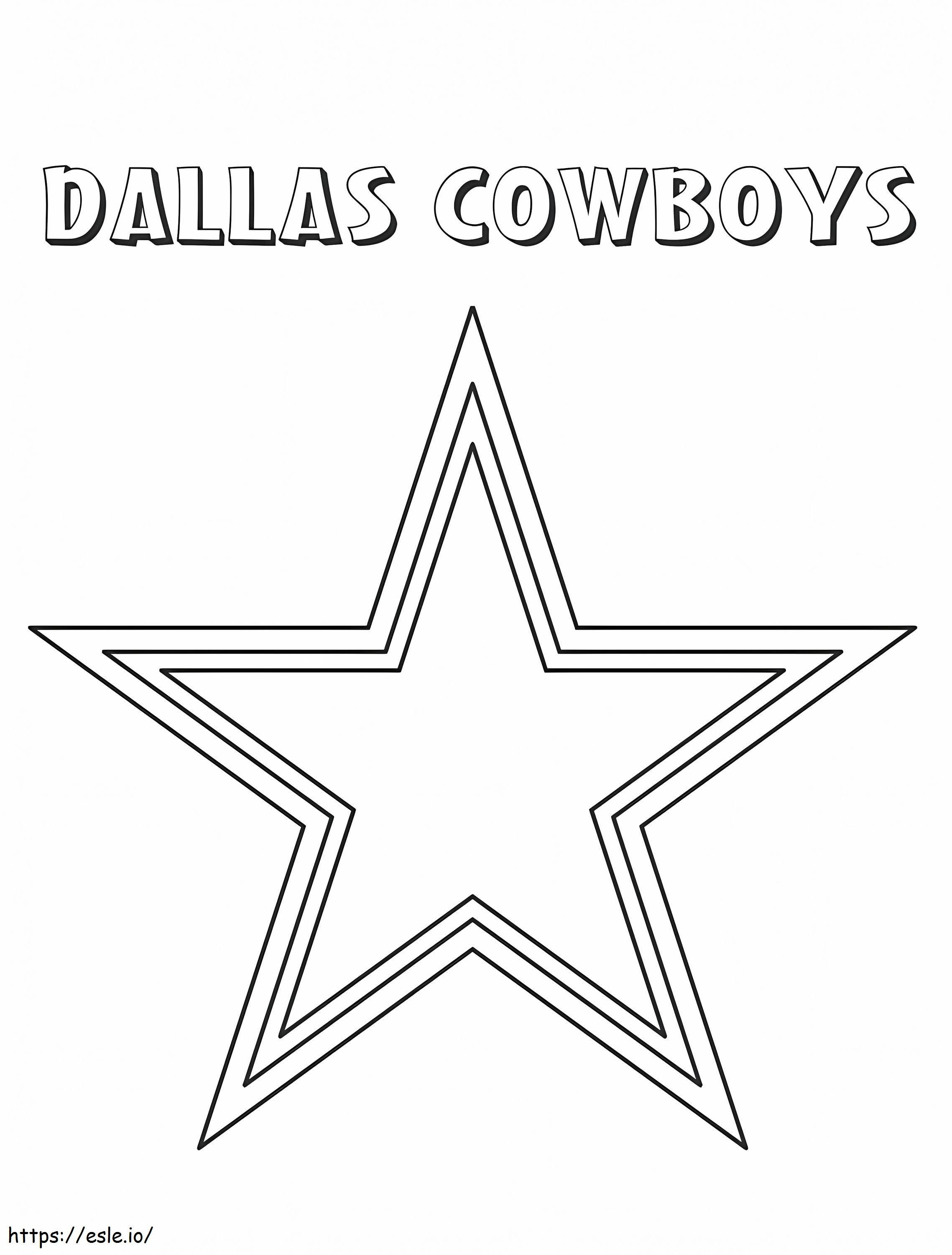 Dallas cowboys star coloring page