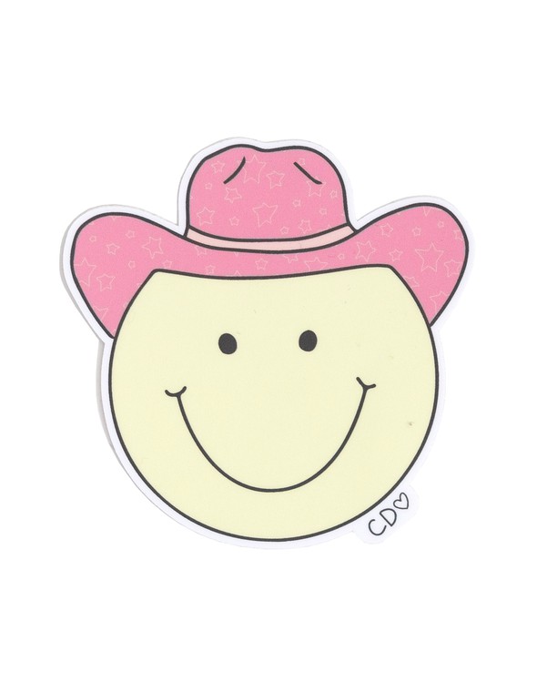 Smiley cowgirl decal sticker