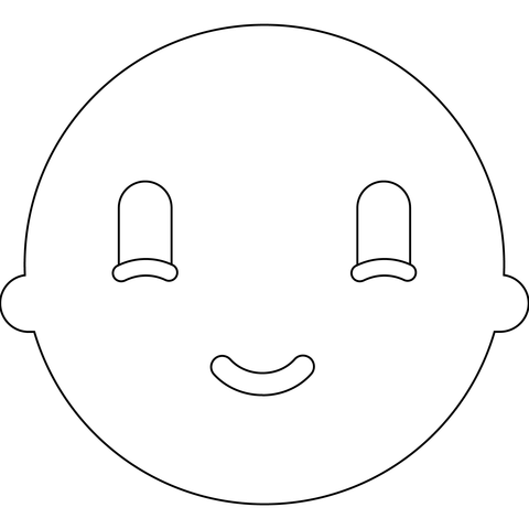 Small smile face emoji coloring page free printable coloring pages