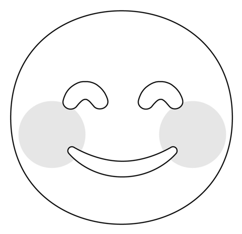 Smiling face with smiling eyes emoji coloring page free printable coloring pages