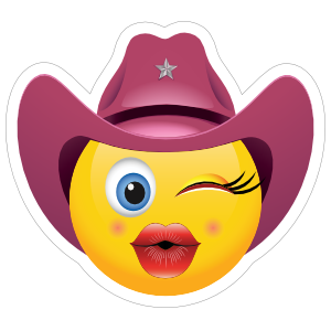 Cowgirl emoji sticker