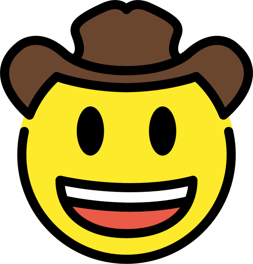 Cowboy hat face emoji