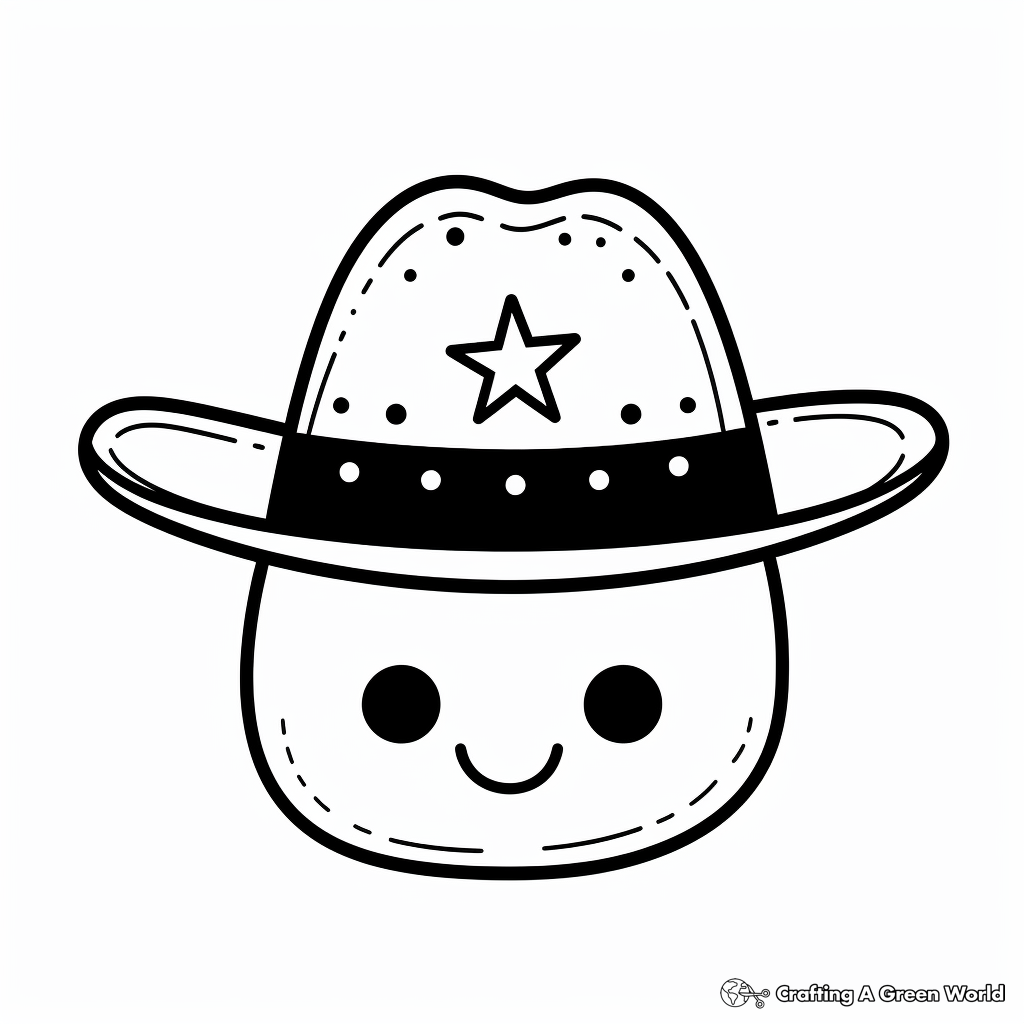 Cowboy hat coloring pages