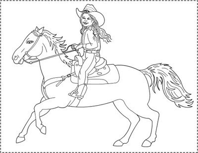 Nicoles free coloring pages the little cowgirl