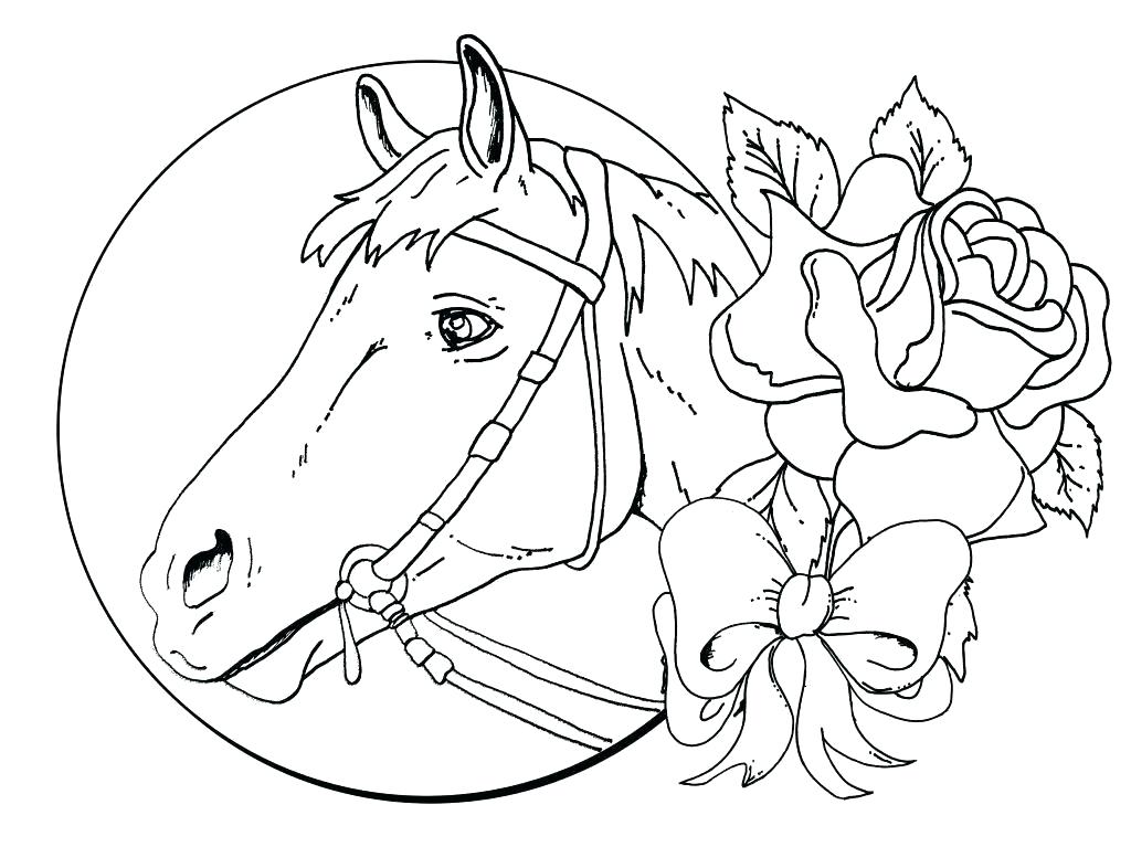 Free horse coloring pages for adults kids