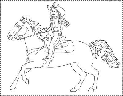 Nicoles free coloring pages the little cowgirl