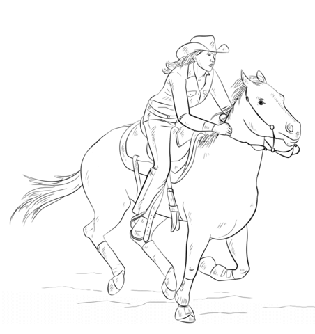 Cowgirl coloring page free printable coloring pages