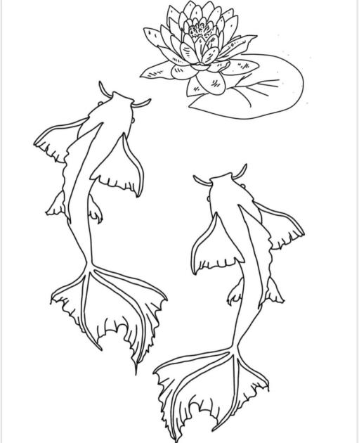 Koi coloring sheet