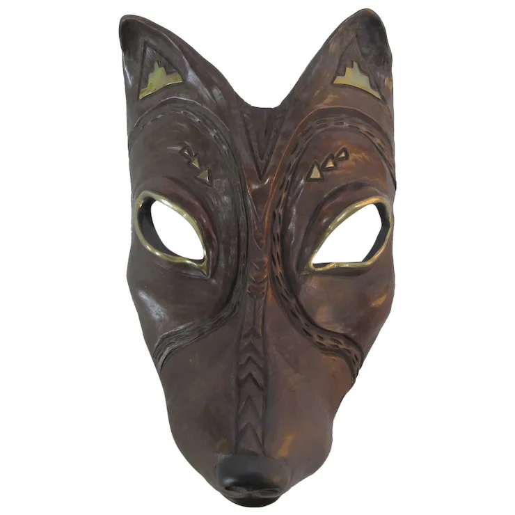 Lillian pitt pacific nw native american bronze coyote mask