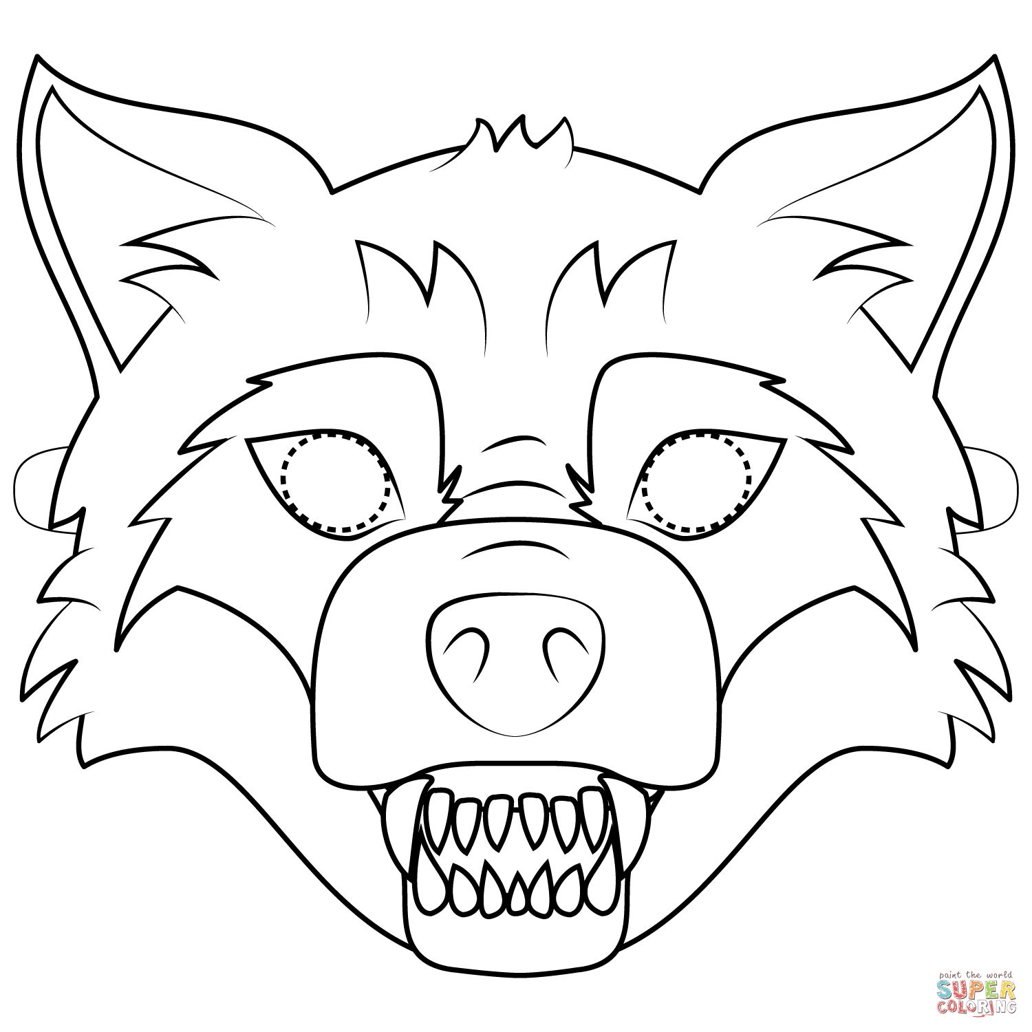 Excellent image of mask coloring pages