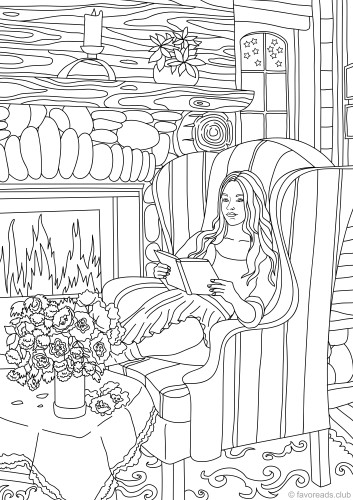 Cozy evening â favoreads coloring club