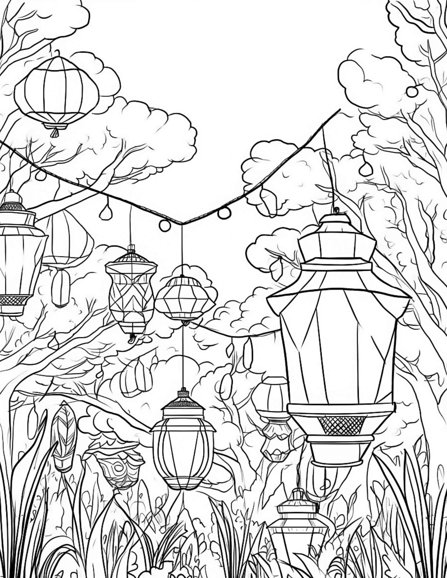 Fall coloring pages for both kids and adults