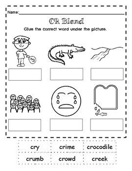 Cr blend worksheets blends worksheets worksheets blends activities