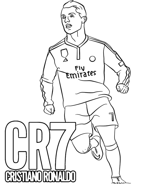 Cr coloring page cristiano ronaldo