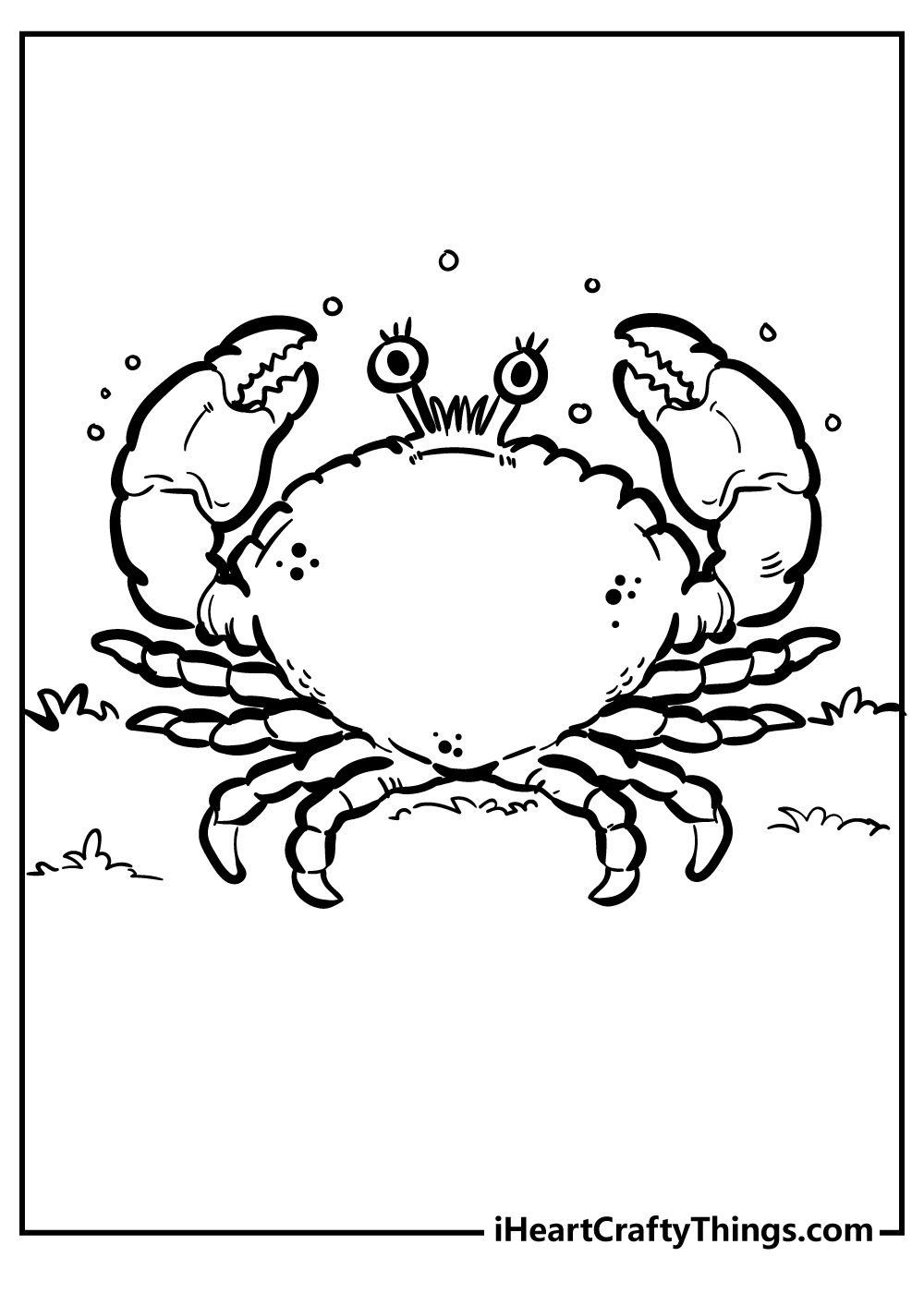 Crab coloring pages free printables