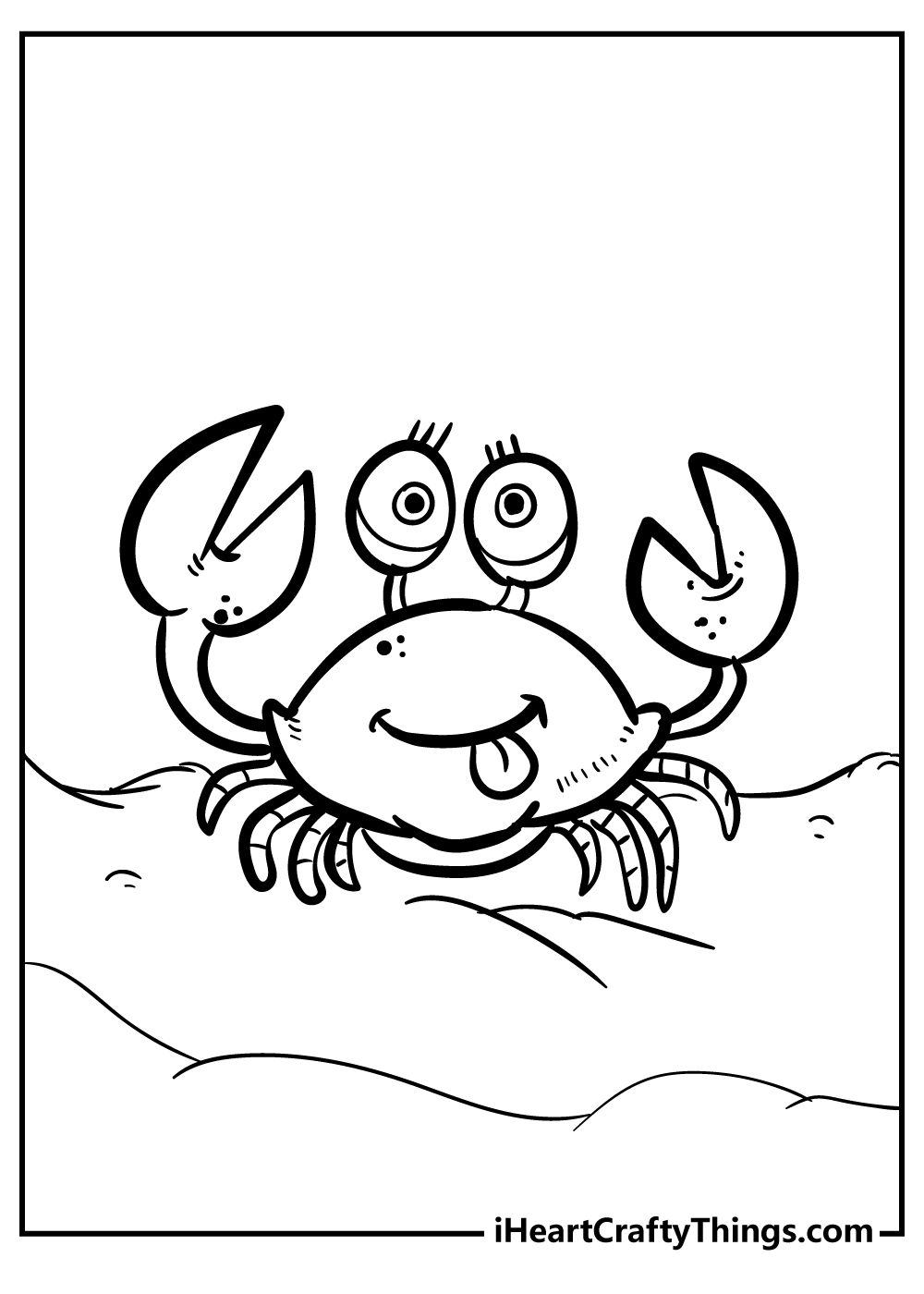 Crab coloring pages free printables