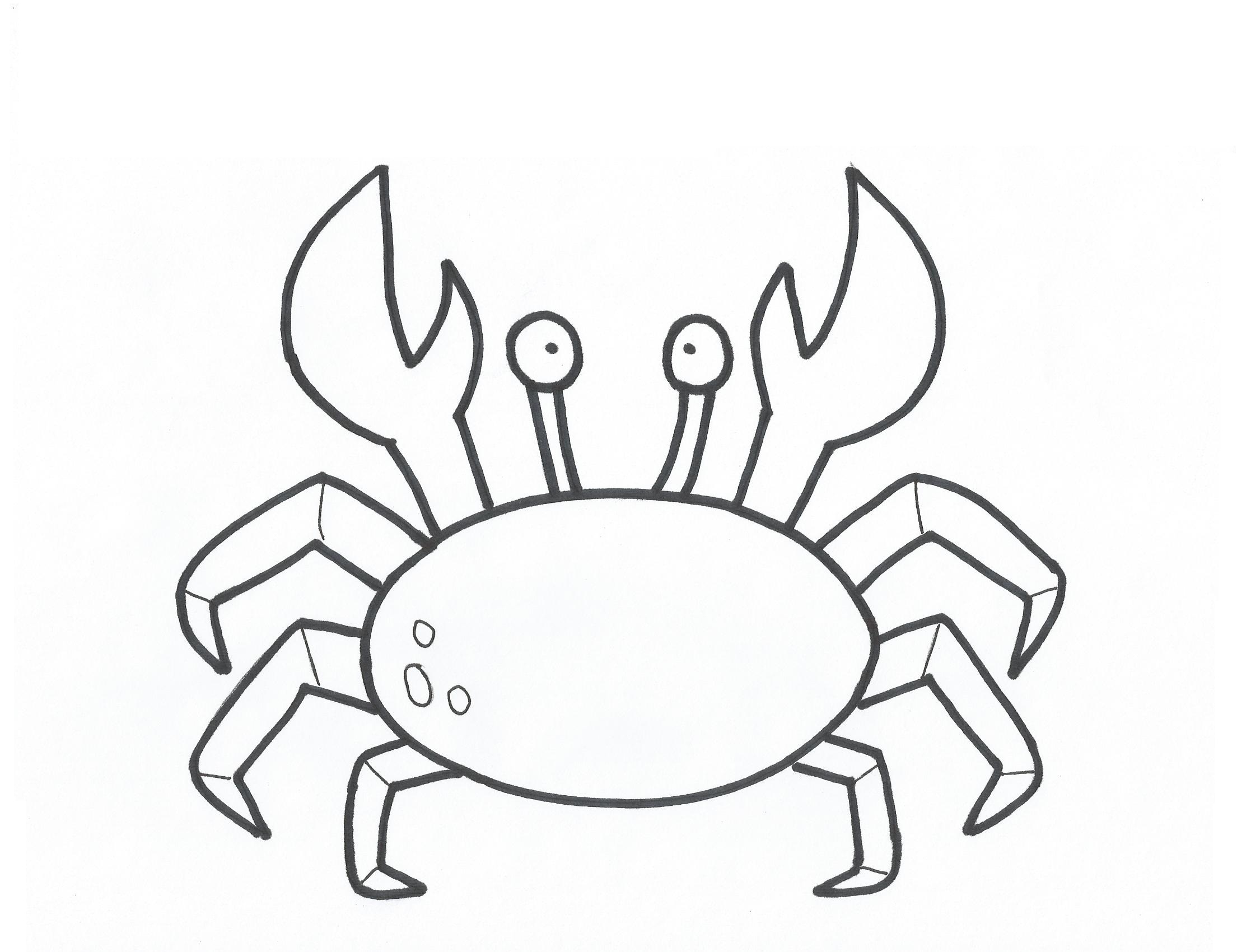 Free printable crab coloring pages for kids