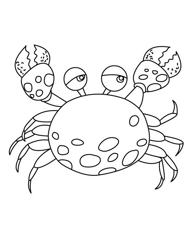 Free printable crab coloring pages for kids