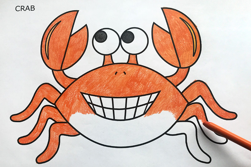 Crab free printable templates coloring pages