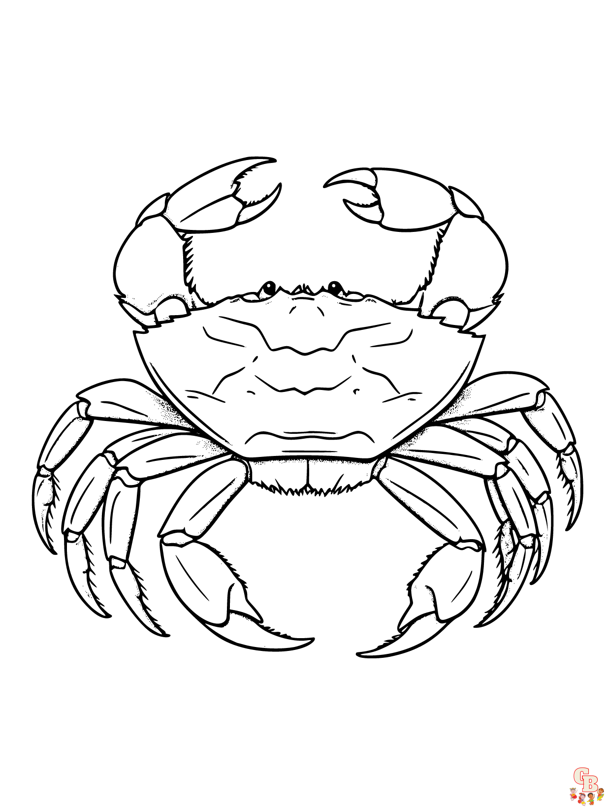 Crab coloring pages