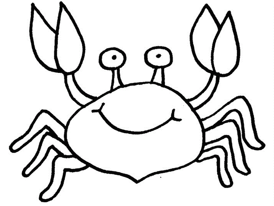 Free printable crab coloring pages for kids