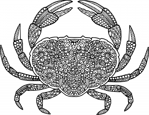 Crab coloring page