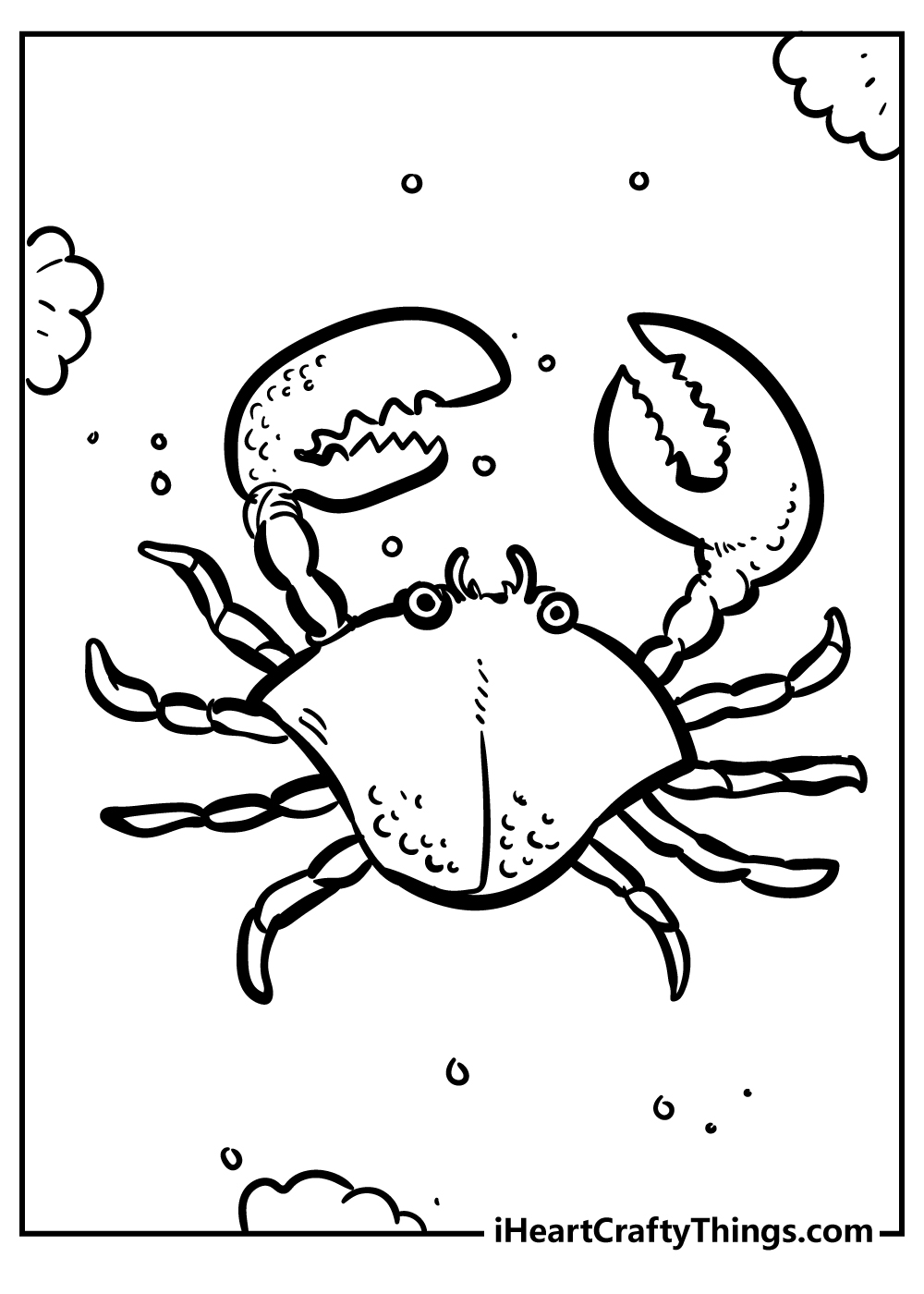 Crab coloring pages free printables