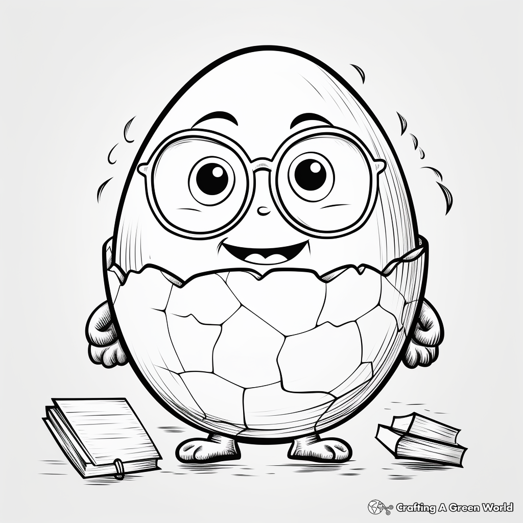 Cracked egg coloring pages