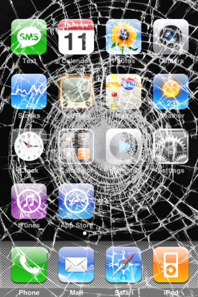 Cracked screen creative iphone wallpapers cracked iphone ipad repair