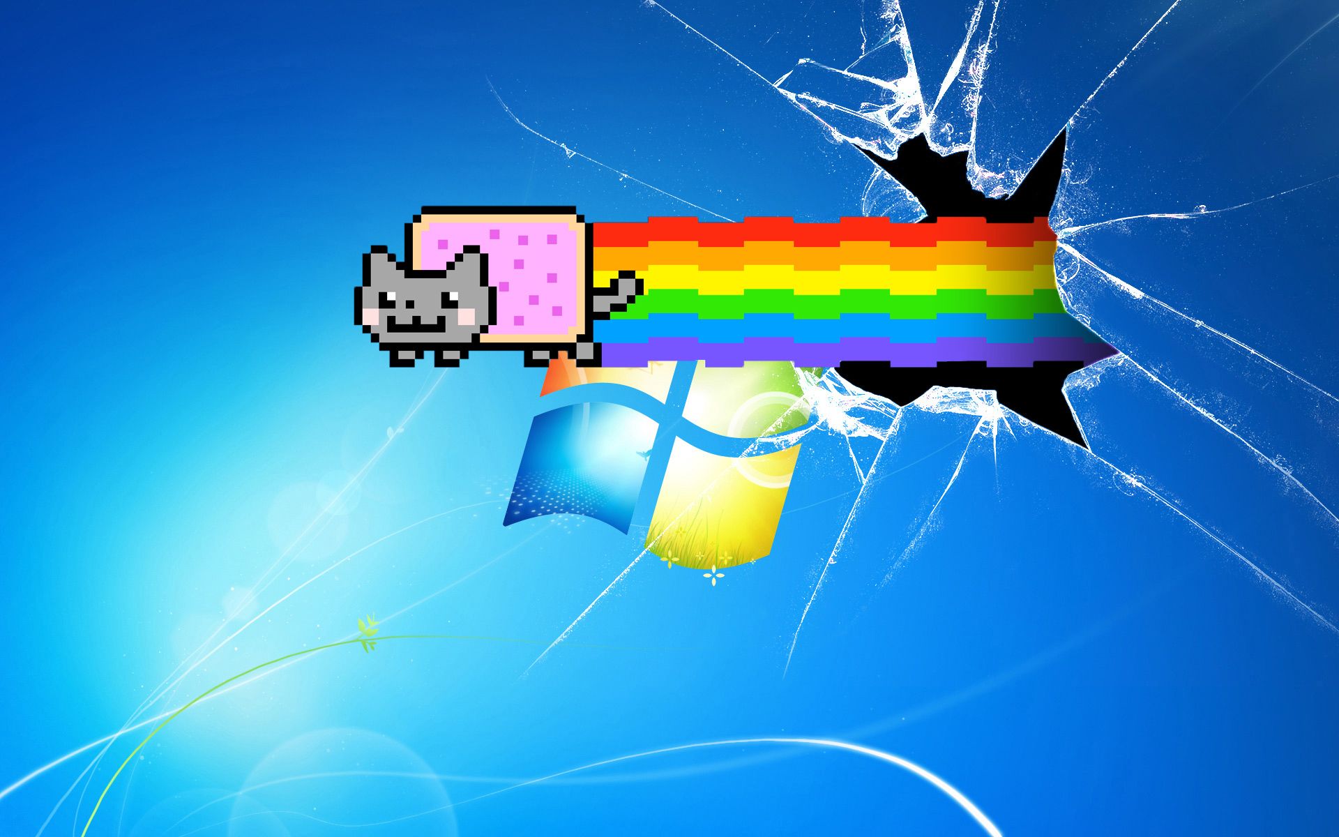 Broken screen wallpaper win hd