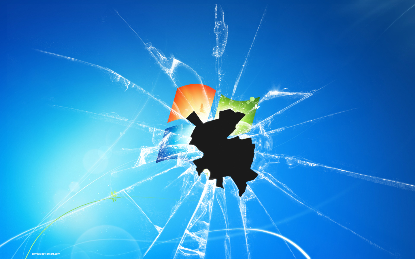 Cracked windows wallpapers