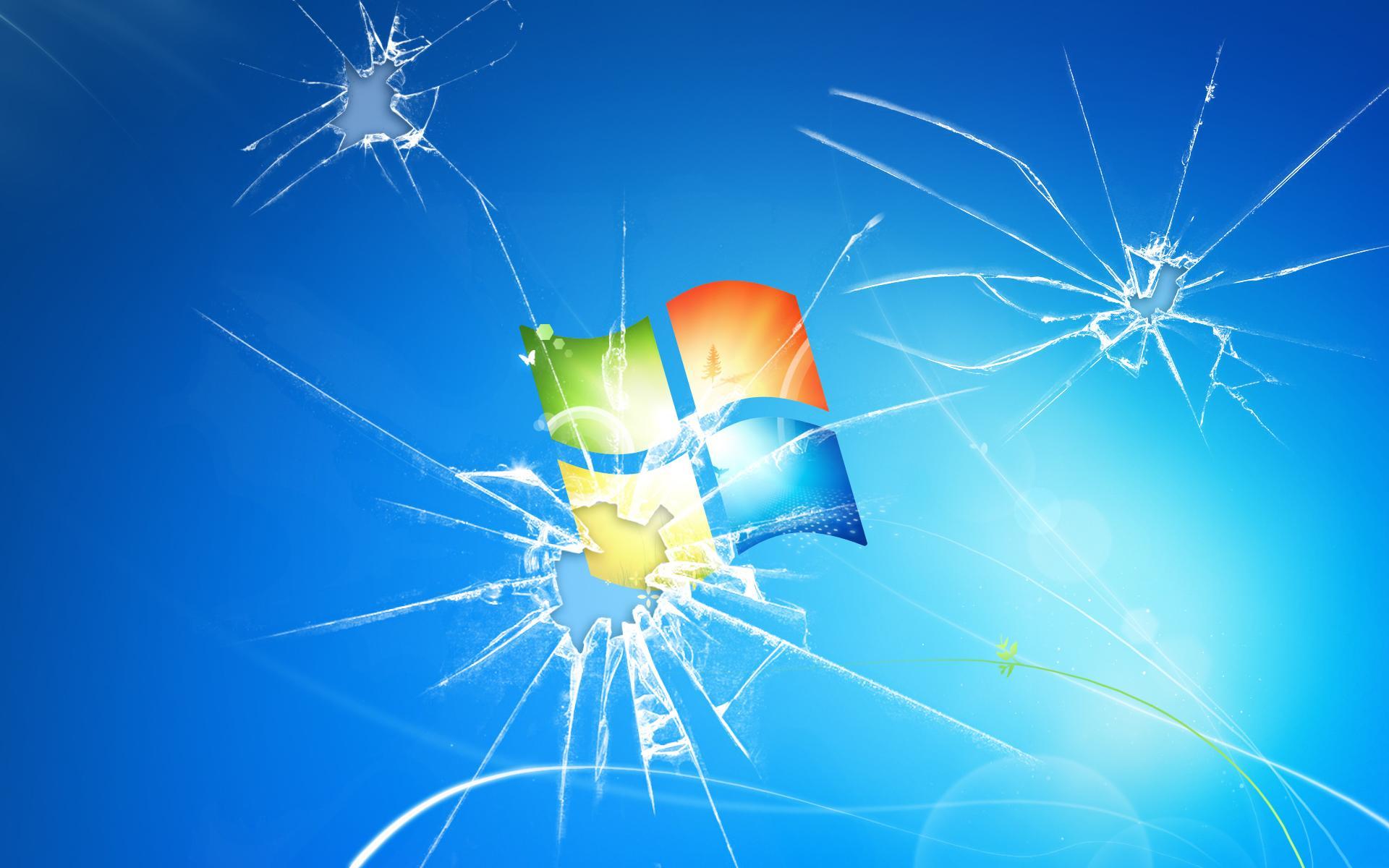 Windows wallpapers broken screen