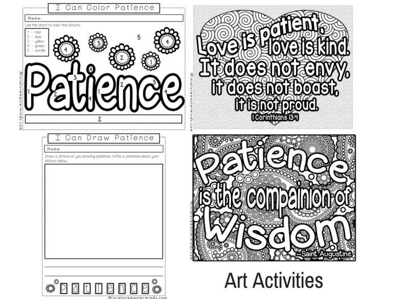 A study in patience no prep worksheet and activity pack â miniature masterminds