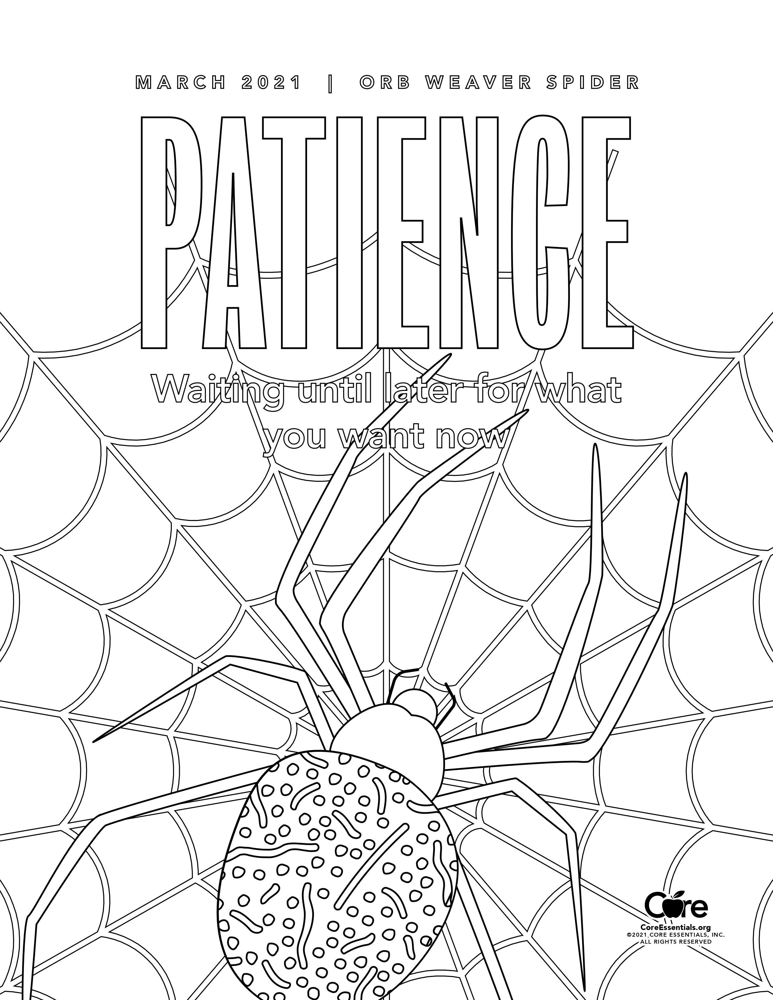 Patience coloring sheet detailed coloring pages coloring pages free printables