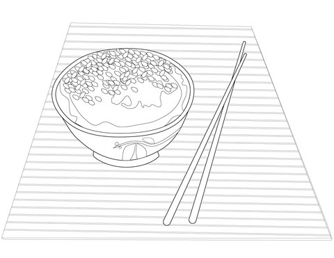 Chopsticks and chinese food coloring page free printable coloring pages