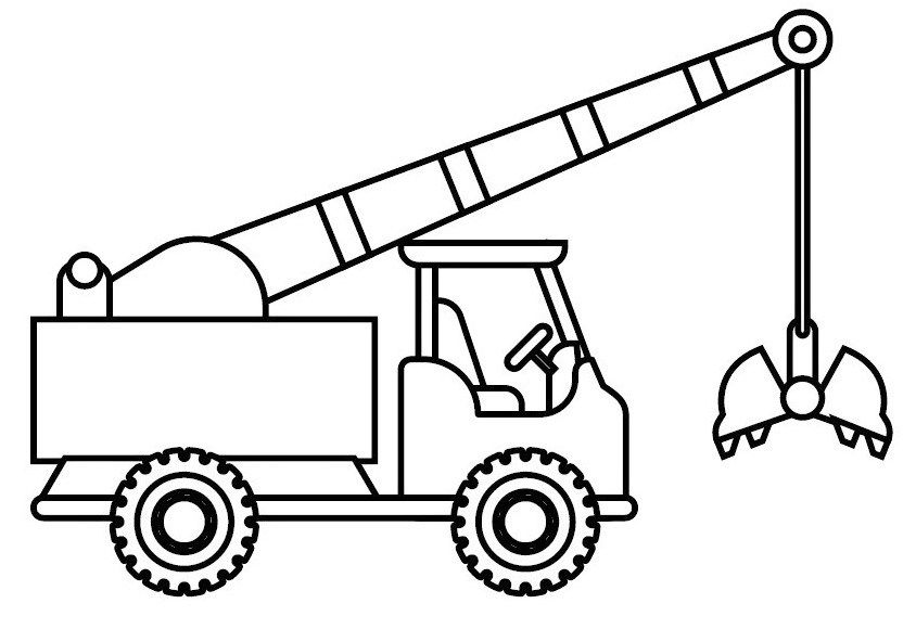 Fun crane truck coloring picture truck coloring pages truck cranes coloring pictures