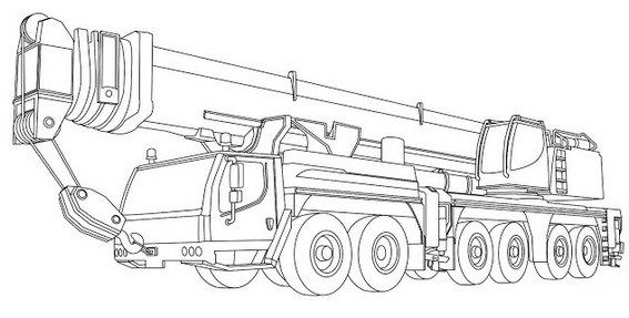 Realistic crane truck design coloring sheet truck coloring pages truck design coloring pages