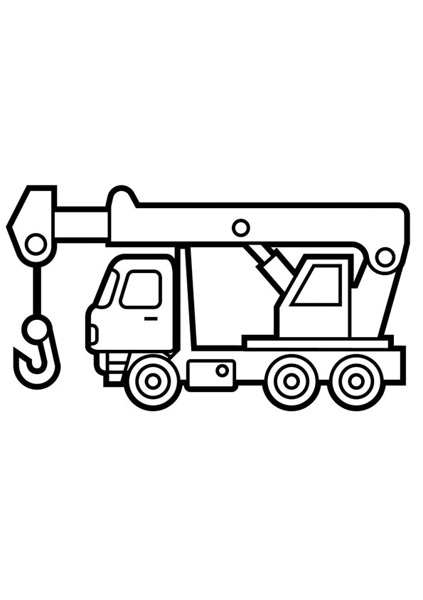 Coloring pages crane truck coloring page