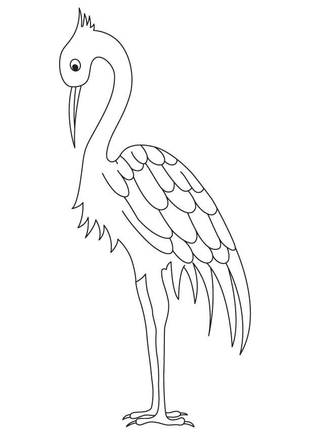 Crane coloring pages