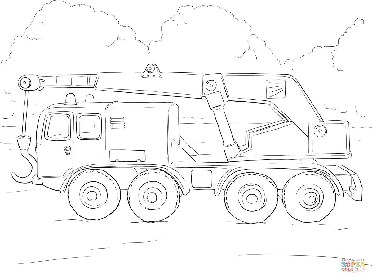 Crane truck coloring page free printable coloring pages