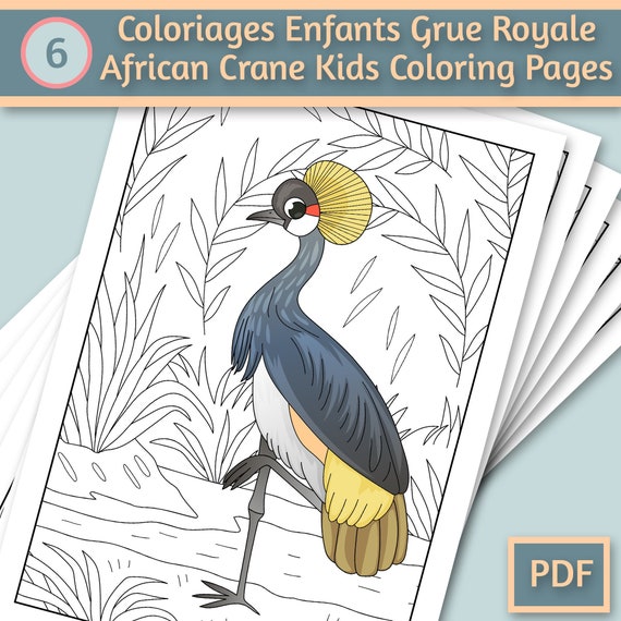 African crane birds coloring pages for kids coloring book for kids coloring book pdf coloring sheets printable coloring download