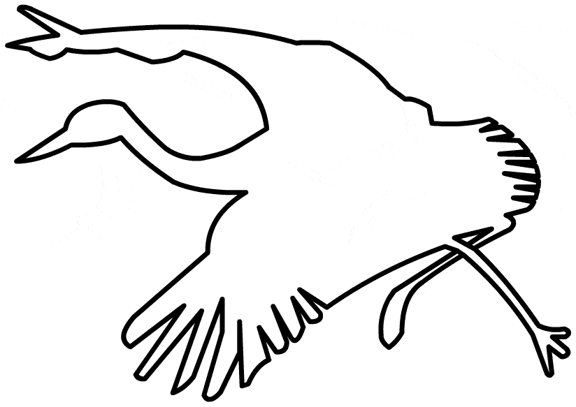 Crane coloring page