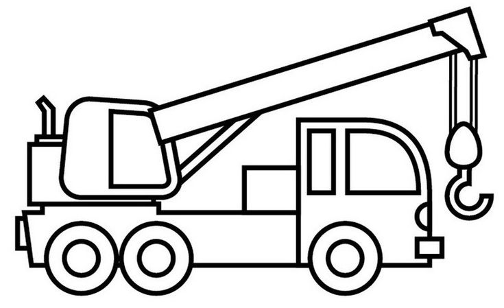 Crane truck cartoon coloring sheet for kids truck coloring pages coloring pages coloring for kids