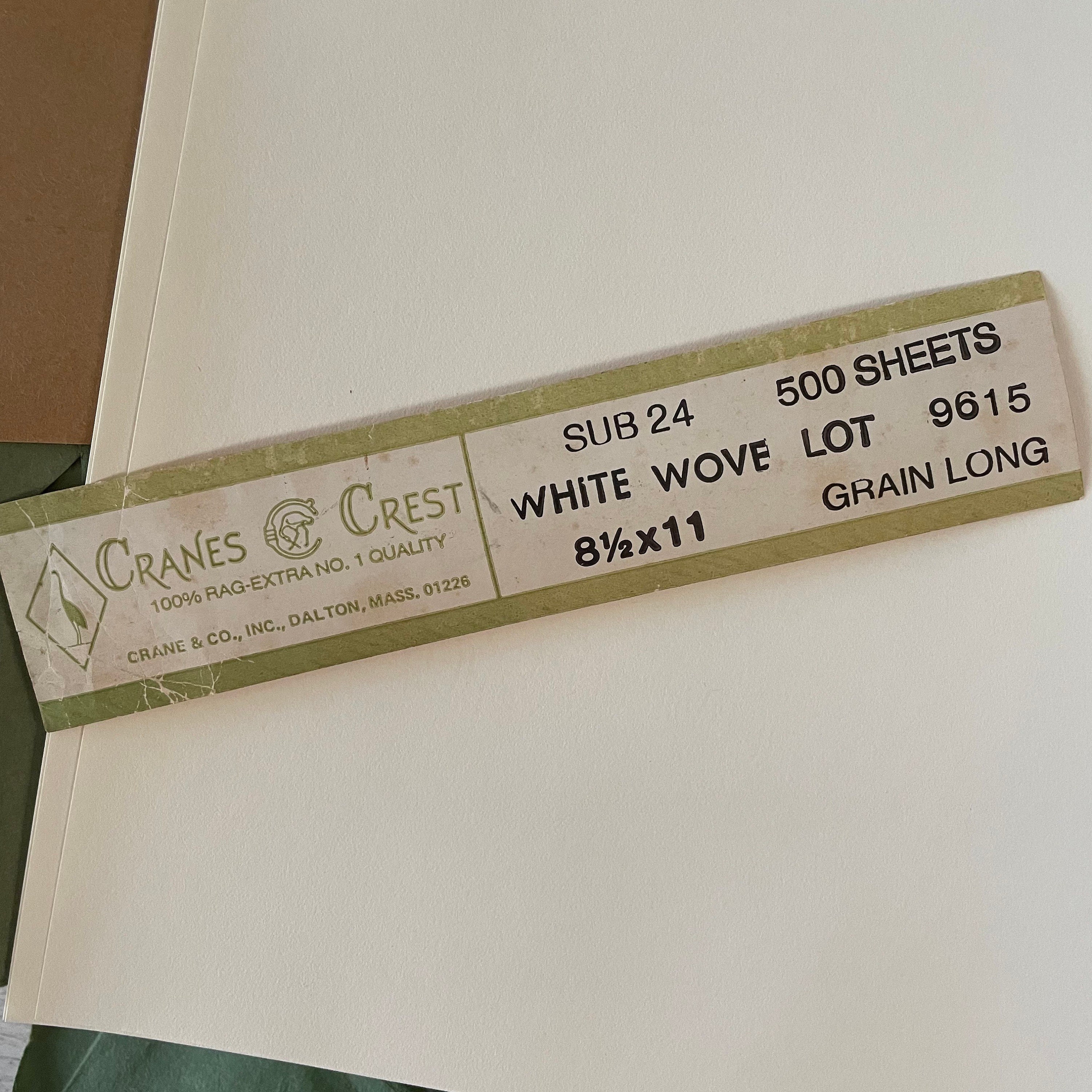 Vintage cranes crest watermarked typewriter paper set of sheets